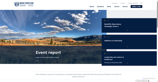 Security scan screenshot of https://www.gtc.ox.ac.uk/