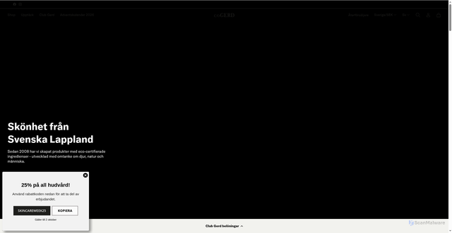 Security scan screenshot of https://careofgerd.se