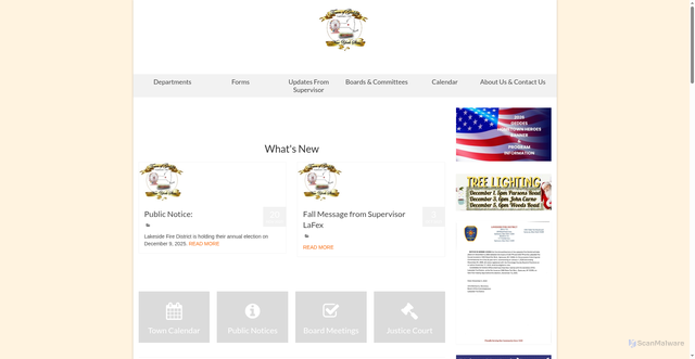Security scan screenshot of https://townofgeddes.gov/