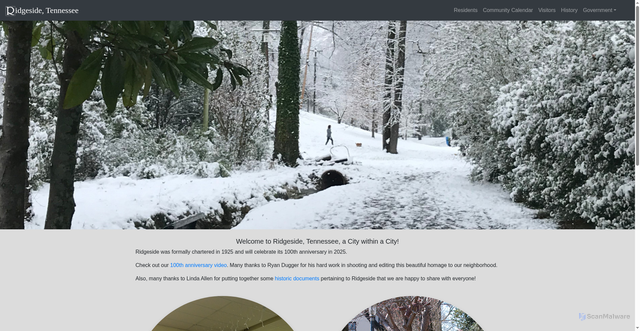 Security scan screenshot of https://ridgesidetn.gov/