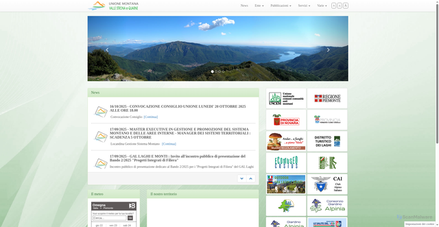 Security scan screenshot of https://www.umstronaquarne.it/it/index.php