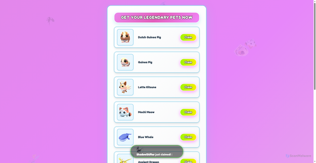 Security scan screenshot of https://adoptme-ayyw1e4dwd.edgeone.app/