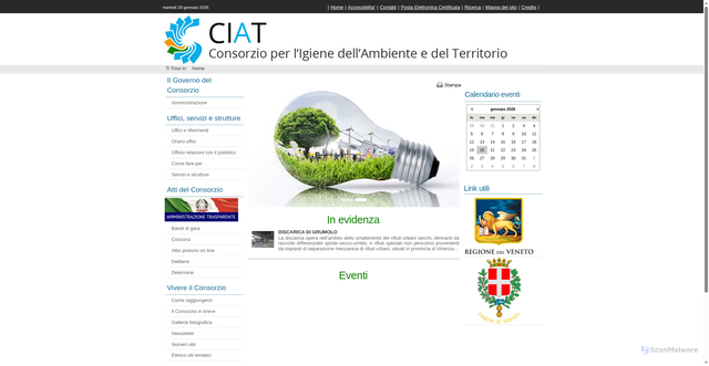 Security scan screenshot of https://www.consorziociat.it/