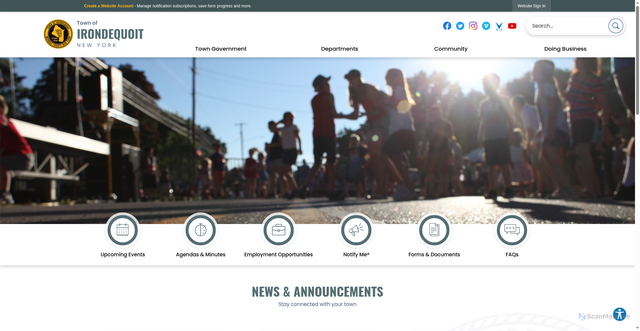 Security scan screenshot of https://irondequoit.gov/