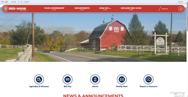 Security scan screenshot of https://redhookny.gov/