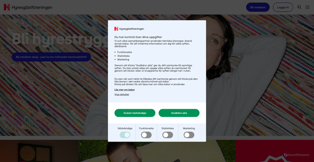 Security scan screenshot of https://www.hyresgastforeningen.se/