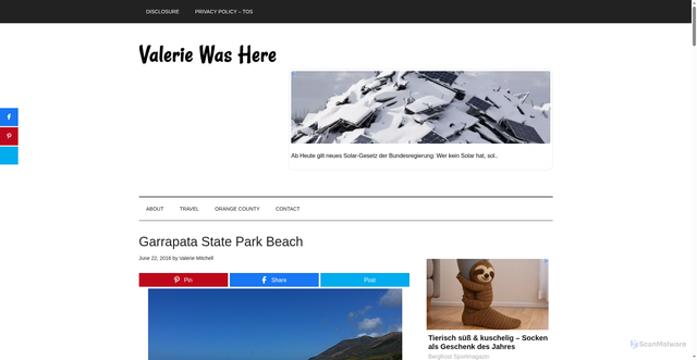Security scan screenshot of https://valeriewashere.com/garrapata-state-park-beach/