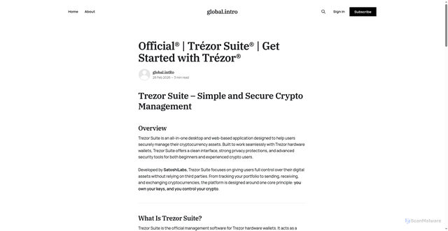 Security scan screenshot of https://global-intro.ghost.io/suite-en/