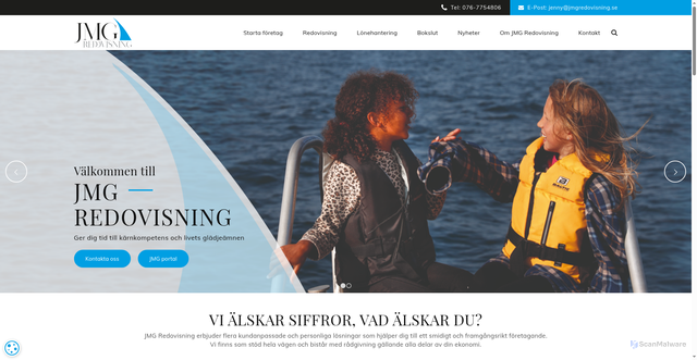 Security scan screenshot of https://jmgredovisning.se