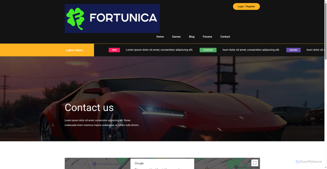 Security scan screenshot of https://casino-online-portugal.pages.dev/contact.html