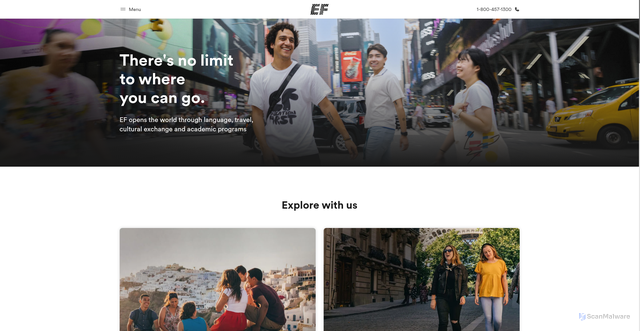 Security scan screenshot of https://ef.edu