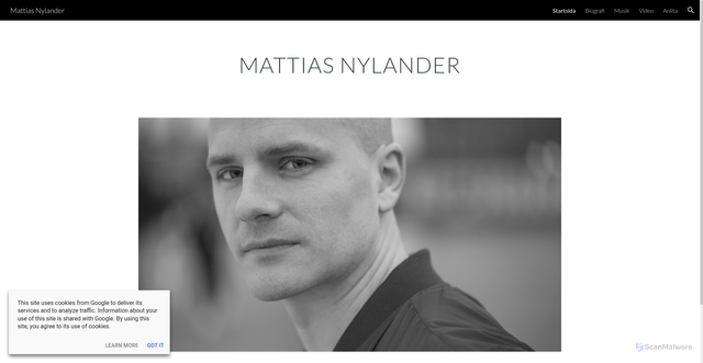 Security scan screenshot of https://mattiasnylander.se