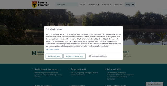 Security scan screenshot of http://www.lerum.se