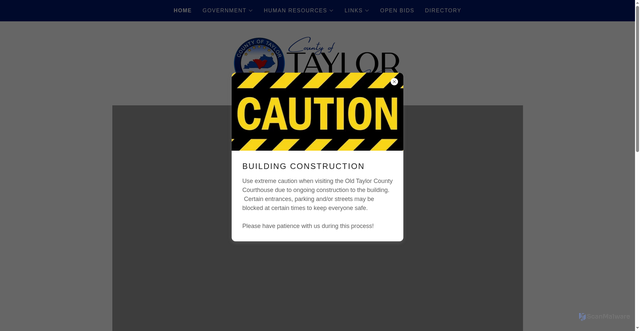 Security scan screenshot of https://taylorcountyky.gov/