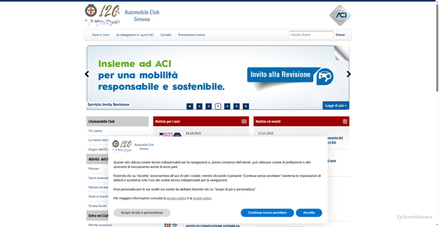Security scan screenshot of https://genova.aci.it/
