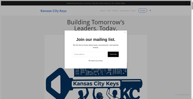 Security scan screenshot of https://www.kckeys.org/