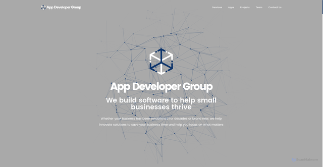 Security scan screenshot of https://appdevelopergroup-pack2.co