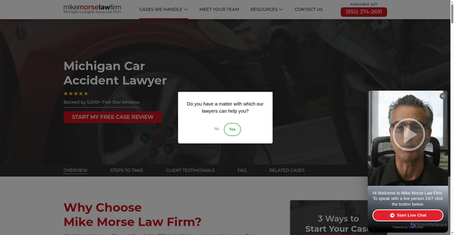 Security scan screenshot of https://www.855mikewins.com/car-accident-lawyers/