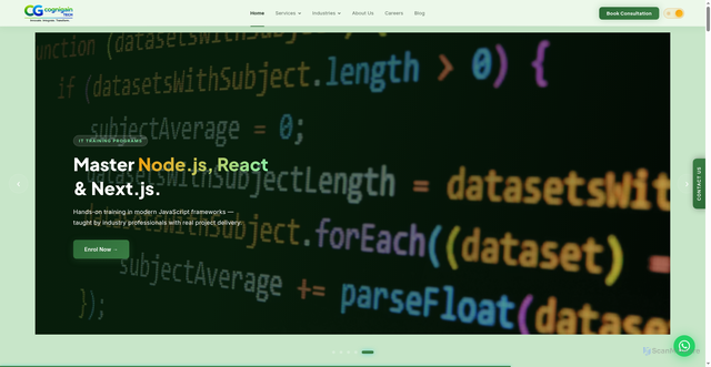 Security scan screenshot of http://cognigaintech-v91.pages.dev/