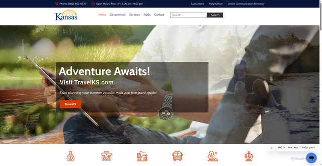 Security scan screenshot of https://kansas.gov/