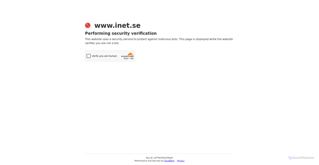 Security scan screenshot of https://inet.se
