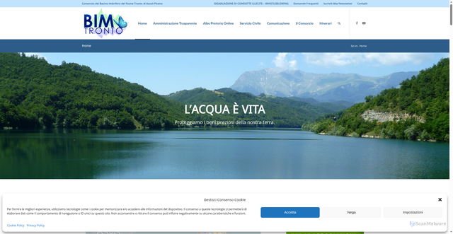 Security scan screenshot of https://www.bimtronto-ap.it/