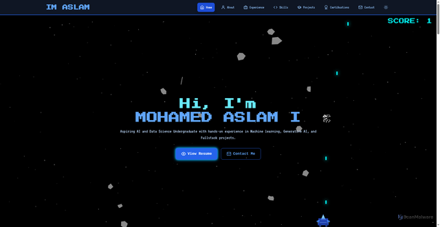 Security scan screenshot of https://www.mohamedaslam.tech/