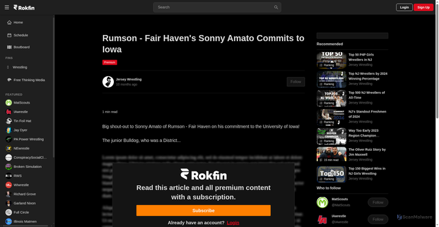 Security scan screenshot of https://rokfin.com/article/20298?affiliate_id=23520