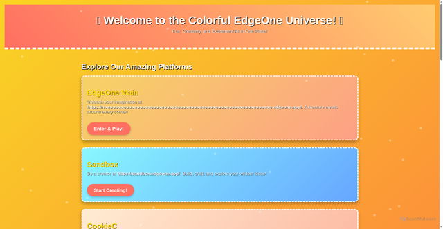 Security scan screenshot of https://myfunweb-8fouj6qoim.edgeone.app/