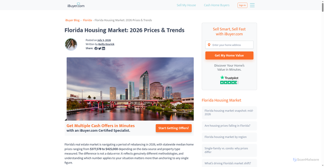 Security scan screenshot of https://ibuyer.com/blog/florida-housing-market/