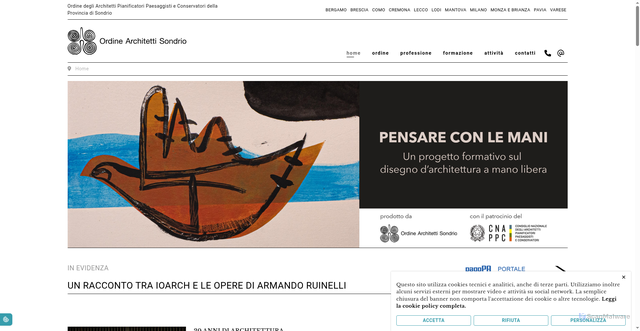 Security scan screenshot of https://www.ordinearchitettisondrio.it/