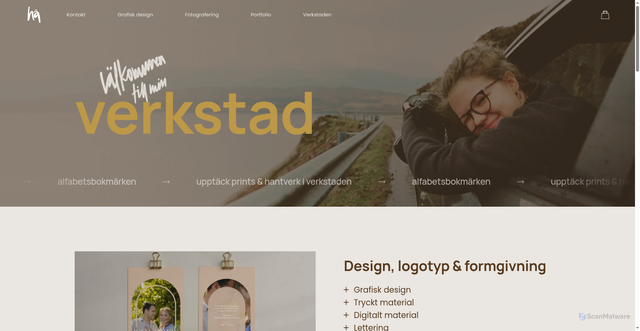 Security scan screenshot of https://haverkstad.se