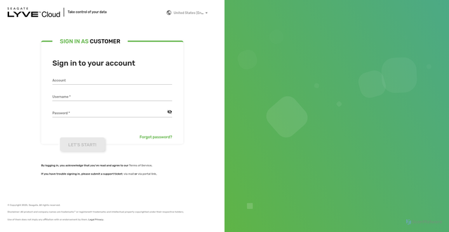 Security scan screenshot of https://vivint.lyve.seagate.com