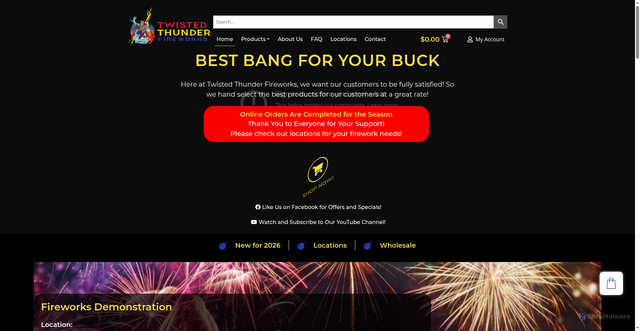 Security scan screenshot of https://twistedthunder.com/