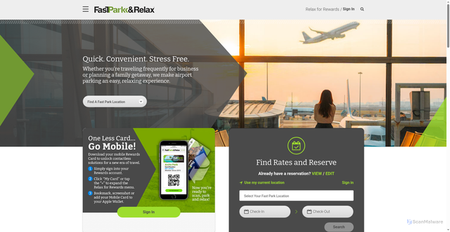 Security scan screenshot of https://www.thefastpark.com/