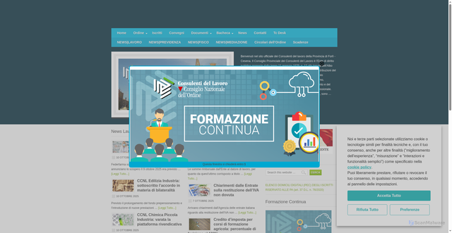 Security scan screenshot of https://www.consulentidellavoro.fc.it/