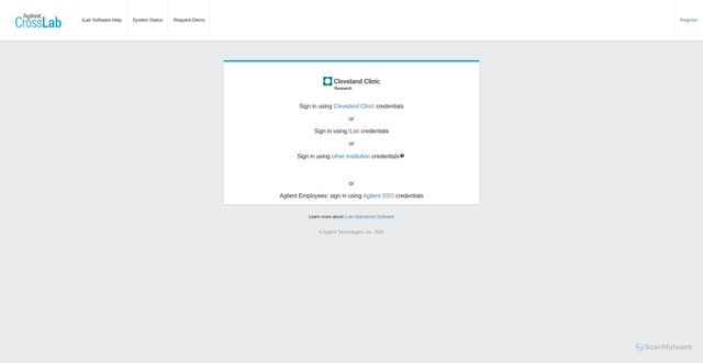 Security scan screenshot of https://ccf.ilab.agilent.com