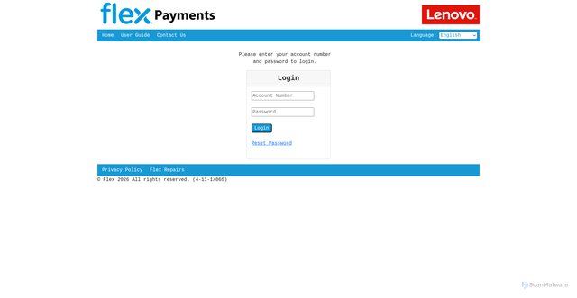 Security scan screenshot of https://servicespayments.com