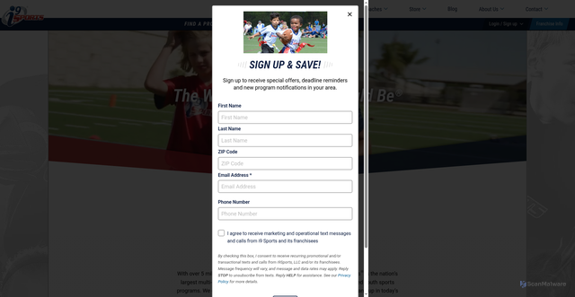 Security scan screenshot of https://www.i9sports.com/