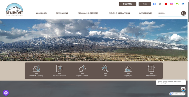 Security scan screenshot of https://beaumontca.gov/