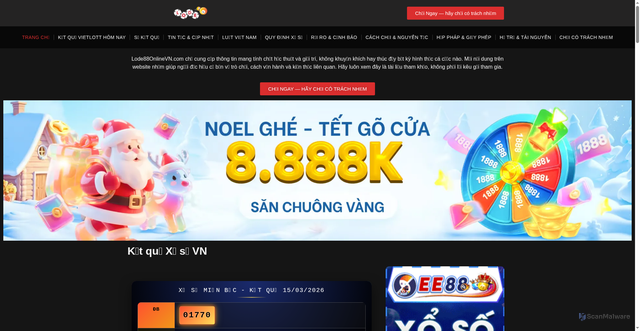 Security scan screenshot of https://lode88onlinevn.com/