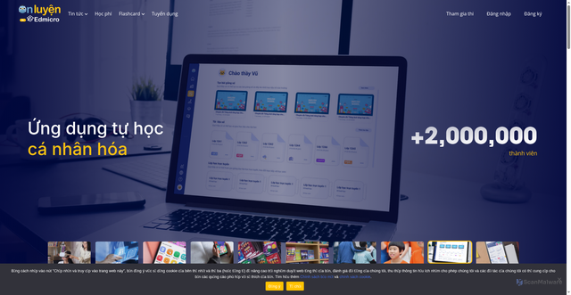 Security scan screenshot of https://onluyen.vn
