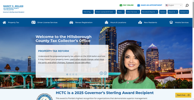 Security scan screenshot of https://hillstaxfl.gov