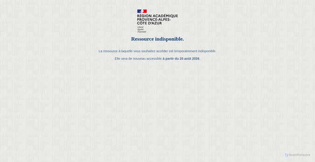 Security scan screenshot of https://www.pedagogie.ac-aix-marseille.fr