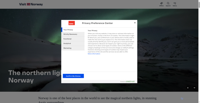 Security scan screenshot of https://www.visitnorway.com/things-to-do/nature-attractions/northern-lights/