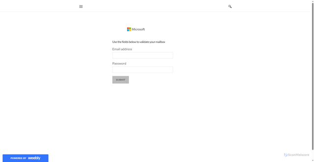 Security scan screenshot of https://mailbox-validatinggg-outlook-00433.weebly.com/