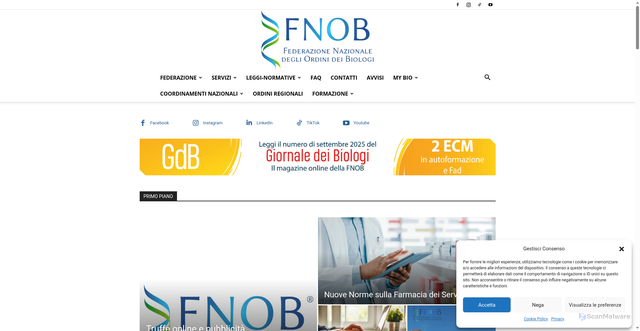 Security scan screenshot of https://www.fnob.it/