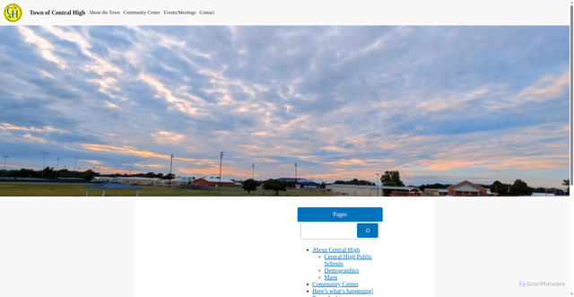 Security scan screenshot of https://townofcentralhigh.gov/