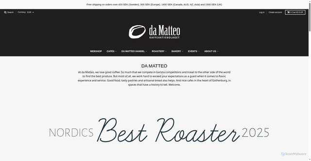 Security scan screenshot of https://damatteo.se/