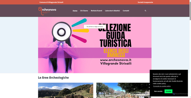 Security scan screenshot of https://www.archeonova.it/
